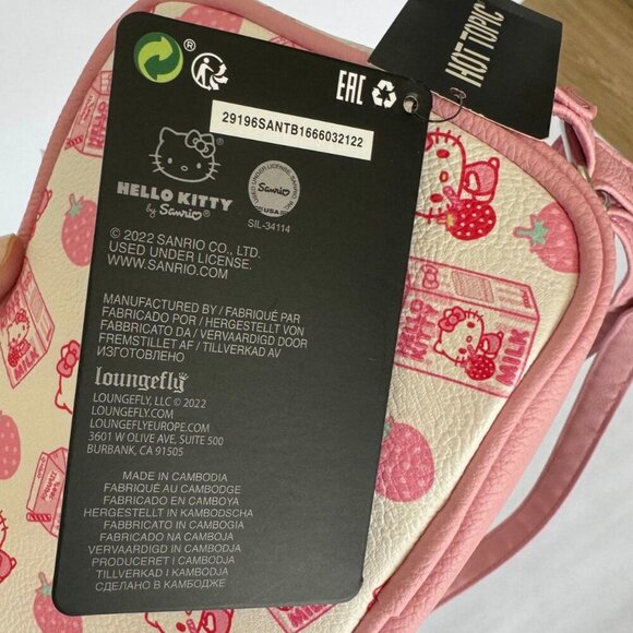 Hello Kitty Strawberry Milk Crossbody by Loungefly NWT - Picture 9 of 12